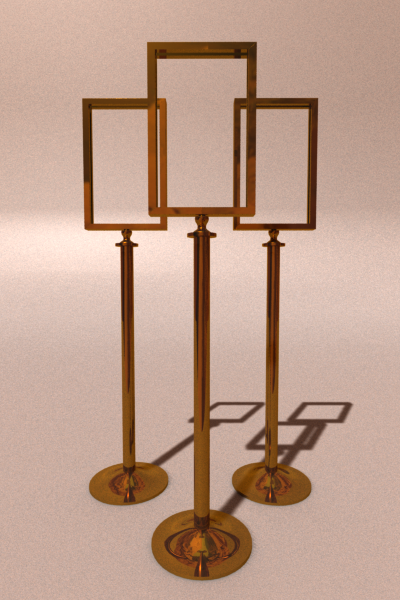 Önálló információs tábla kordonoszlop